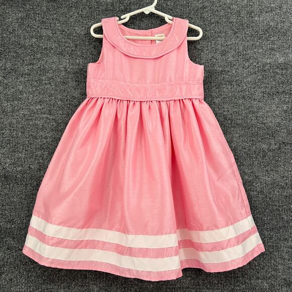 Gymboree Dress Girls 5T Pink Party Easter Spring Formal Taffeta Sleeveless EUC - Picture 1 of 9